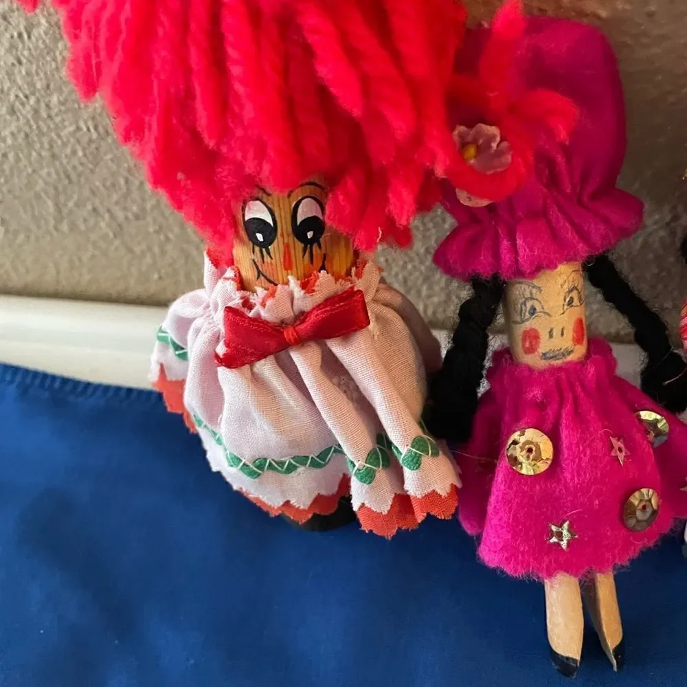 Vintage Clothespin Handmade Dolls